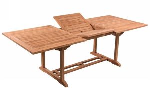 legno di teak, tavolo allungabile