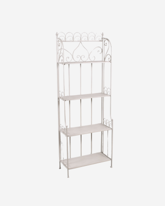 Etagere in metallo bianco anticato